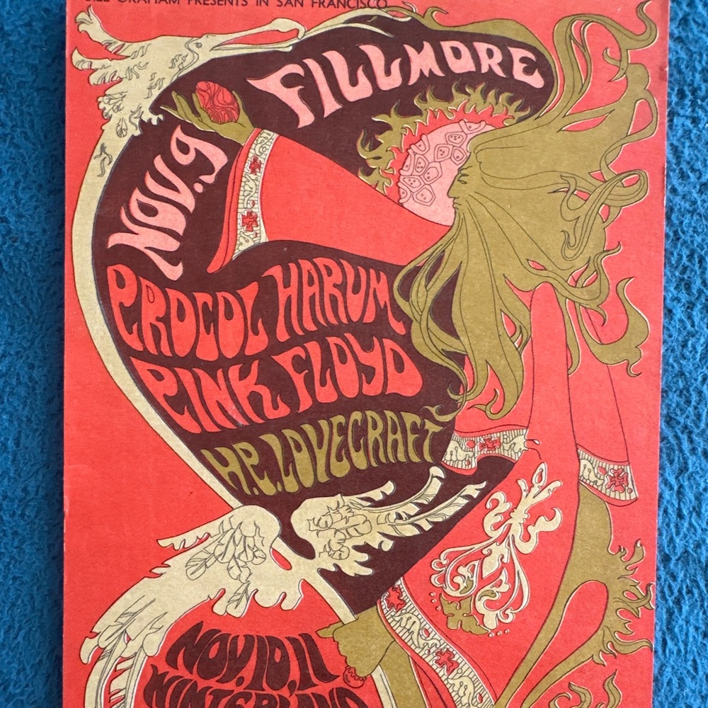 Vintage Pink Floyd Concert Poster with Psychedelic Design
